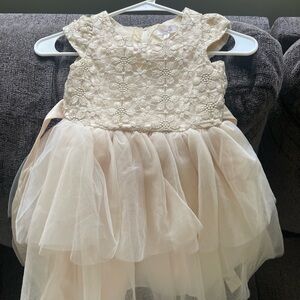 Biscotti Cream Floral Lace Dress